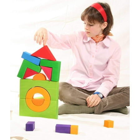 Grimms Large Basic Building Set Handmade Wooden Modular Blocks 30 Pieces in 17-inch Storage Tray 4x4 Size Grimms Large Basic Building Set Handmade Wooden Modular Blocks 30 Pieces in 17-inch Storage Tray 4x4 Size
